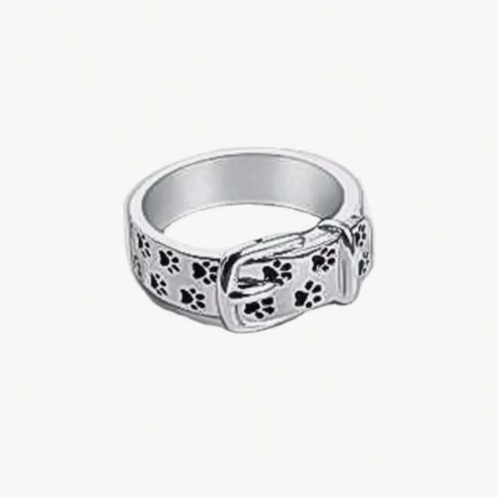 Silver Paw Print Ring Size 6 - Picture 4 of 4